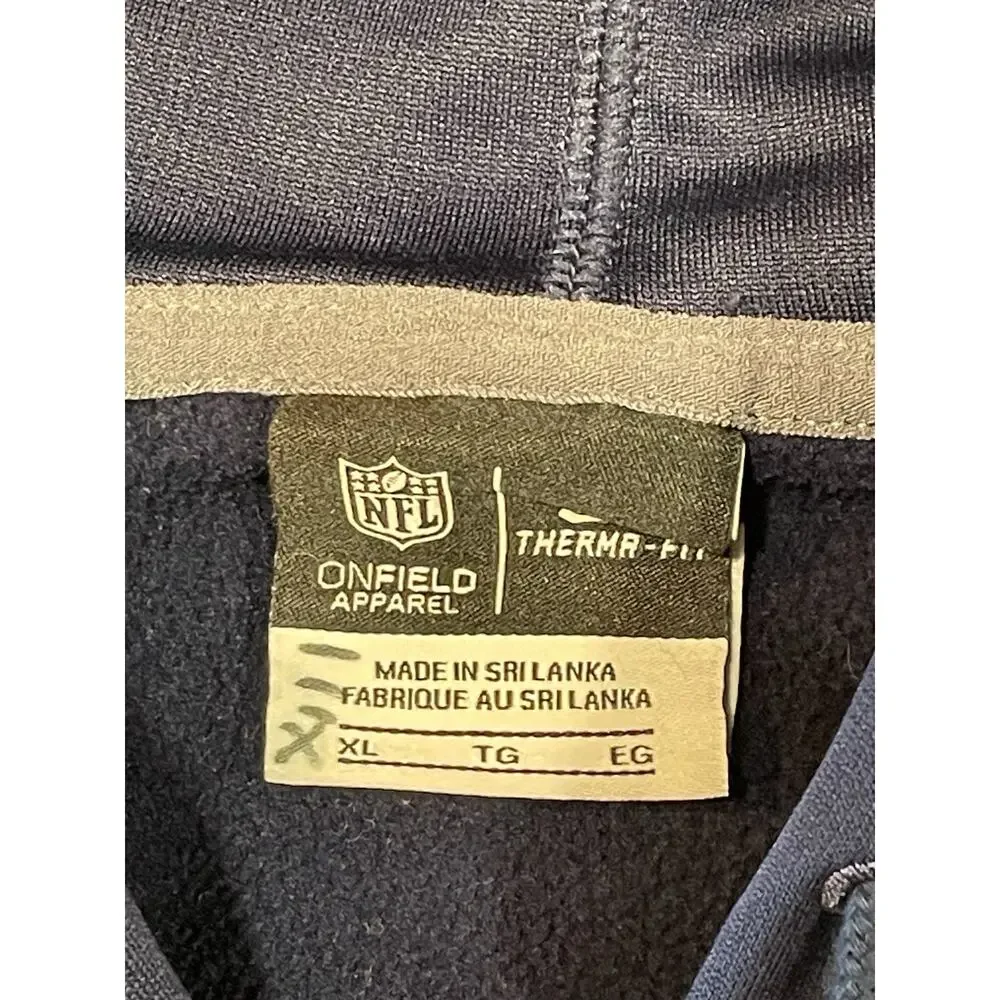 Patriots NFL Team Apparel Nike Therma- Fit Jacket W/Hood Men’s Size XL Football